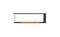 Ecosmart Fire Flex 68PN Peninsula Fireplace Insert - Black Finish / Stainless Steel Burner - ESF.FX.68PN